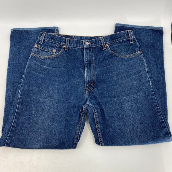 Levi's 505 Dark Wash Straight Leg Jeans | Size 36 Regular - Picture 7 of 9